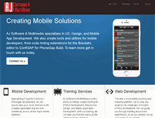 Tablet Screenshot of aj-software.com